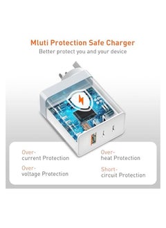 اكسوبلا شاحن من النوع C، 1 QC 3.0 شاحن حائط للكمبيوتر المحمول GaN سريع لساعة الهاتف المحمول للكمبيوتر المحمول متوافق مع Samsung Xiaomi Macbook Steam Deck iPhone iPad (65W أبيض)  - Image 3
