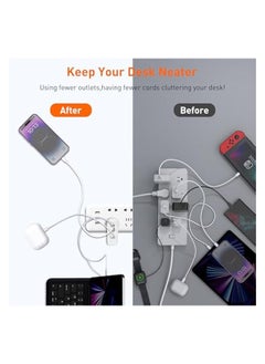اكسوبلا شاحن من النوع C، 1 QC 3.0 شاحن حائط للكمبيوتر المحمول GaN سريع لساعة الهاتف المحمول للكمبيوتر المحمول متوافق مع Samsung Xiaomi Macbook Steam Deck iPhone iPad (65W أبيض)  - Image 4