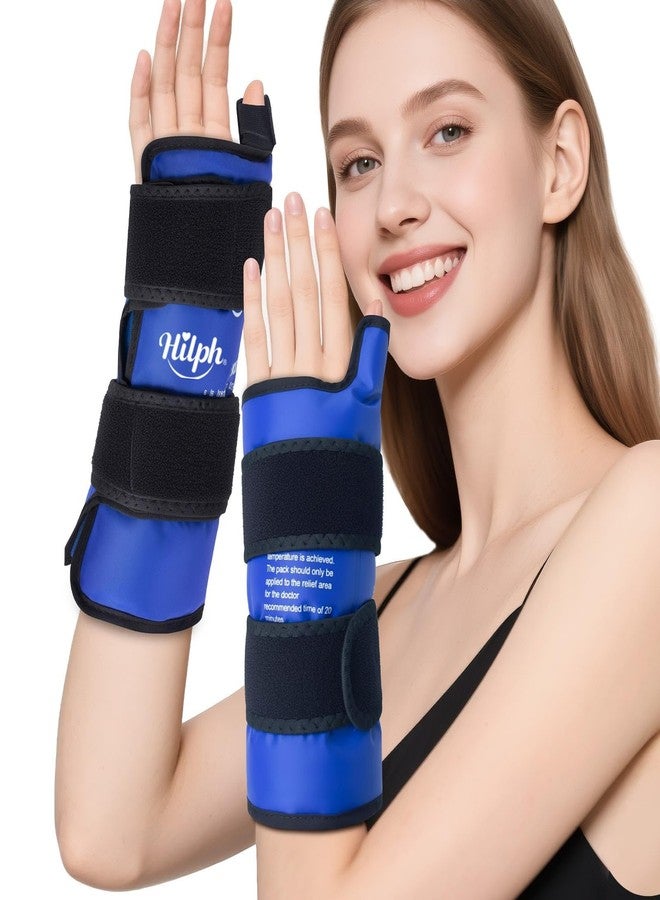 Hilph Thumb & Wrist Ice Pack Wrap with Large Extended Coverage, 2 Pack Long Lasting Hot & Cold Therapy for Carpal Tunnel Relief, Arthritis, Computer Overuse Injuries, Post-Surgery, Post-Workout - Image 1