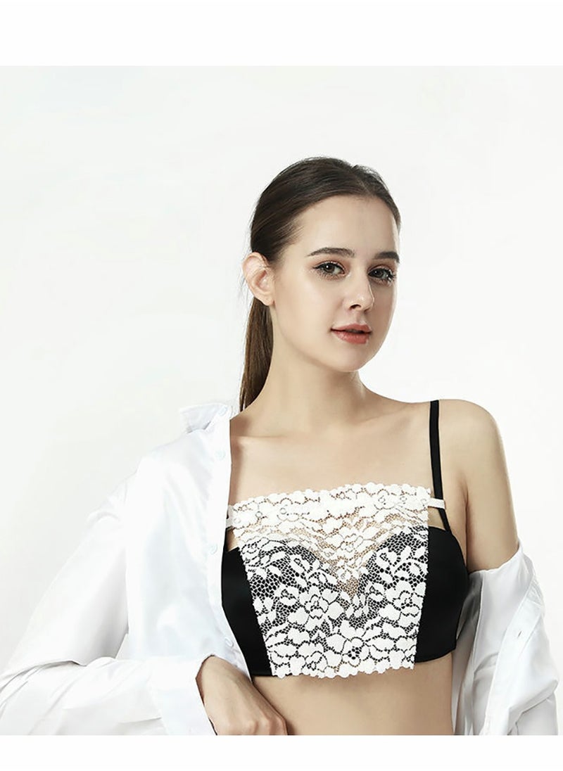 SYOSI - 3pcs Lady Lace Clip on Mock Camisole, Overlay Modesty Panel Vest for Women - Image 1
