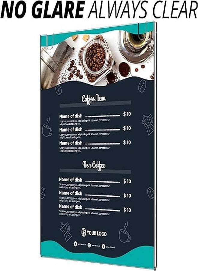 Ayatis Choco A4 Wall Mount Acrylic Sign Holder 8.3'' x 11.7'', Clear Plexi Door Sign Holder Document Holder Plastic Picture Frames with All Mounting Accessories (2 Pcs) - Image 5