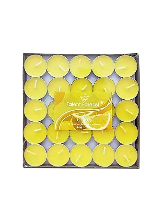 The Bros Tea Light Scented Candle- 50 Pieces (Lemon) - Image 2