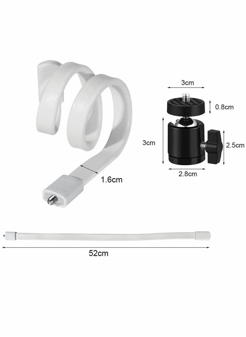 SYOSI - Universal Baby Monitor Wall Mount, Infant Baby Camera Holder, Baby Monitor Shelf, Baby Camera Stand for Crib Nursery Compatible with Most Baby Monitors, Versatile Twist Mount Without Tools (White) - Image 1