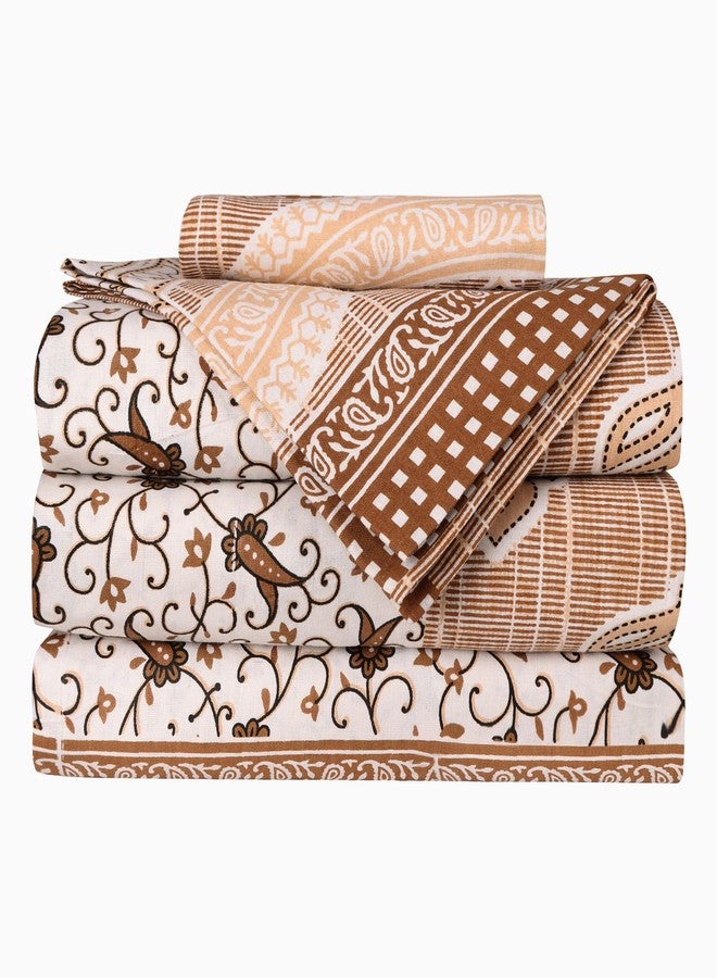 moxly 100% Cotton, King Size Double Bedsheet with 2 Pillow Covers | Premium Printed Flat Bed Sheet (92 X 108 Inches) - Image 2