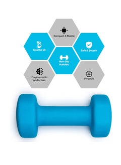 anythingbasic. Neoprene Dumbbells of 6Kg (13.2LB) Includes 2 Dumbbells of 3Kg (6.6LB)  | Material : Iron with Neoprene coat | Exercise and Fitness Weights for Women and Men at Home | Gym  - Image 2