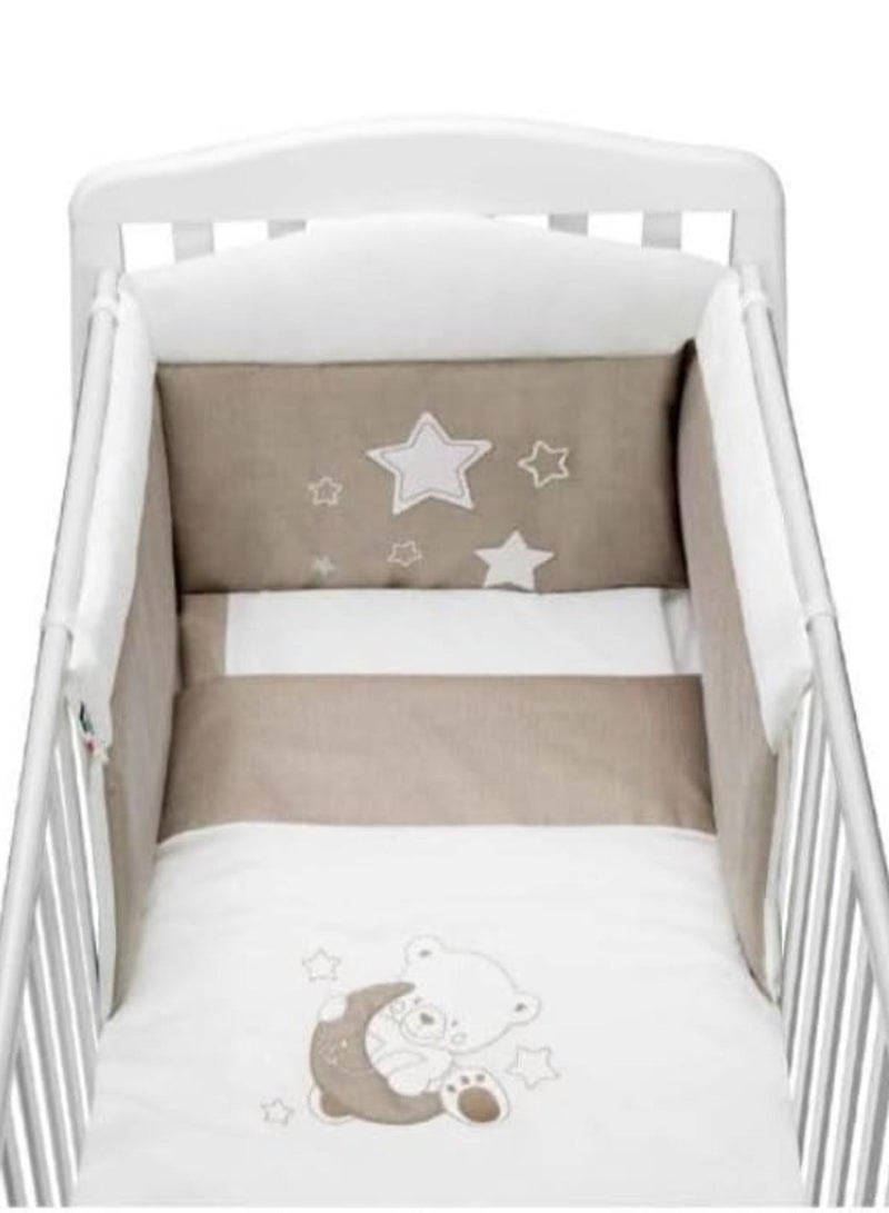 cam Baby Bedding Set, Warm Duvet And Cover, For Cot, Bassinet, Soft Pillowcase And Mattress Cover, 1.1 Kg, 4 Pcs - Brown Bear Moon - Image 3