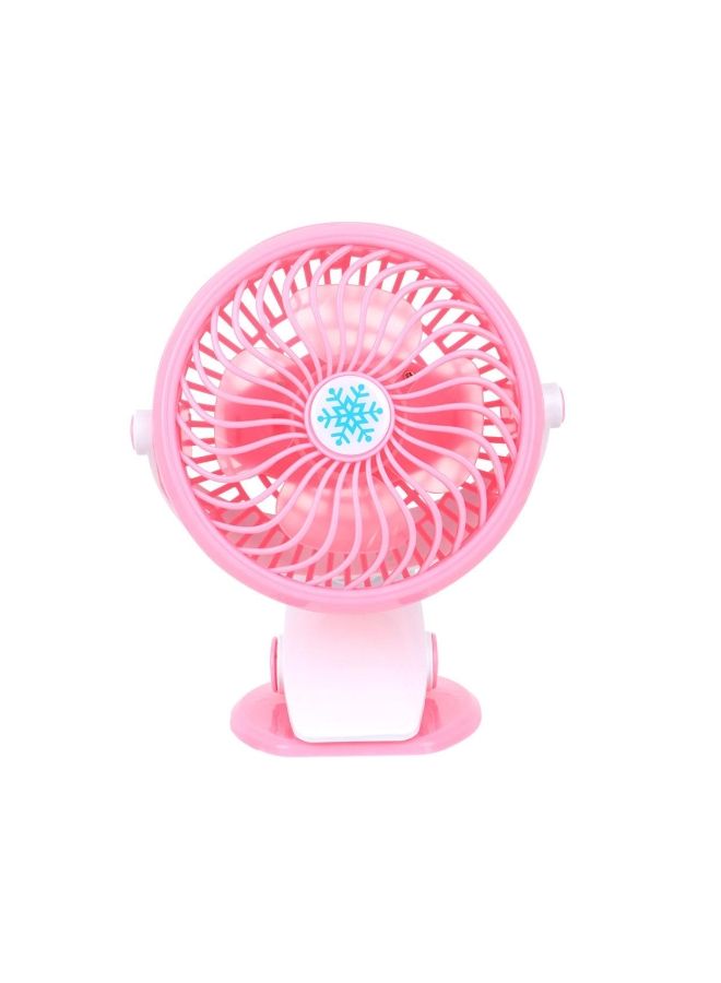 NIBEMINENT Portable USB Rechargeable Fan Pink/White - Image 5