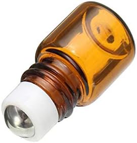 Quupy 12Pcs 1ml Essential Oils Roller Bottles Mini Empty Rollon Bottles with Stainless Steel Roller Balls and Black Cap Cosmetic Makeup Storage Vials For Fragrance Perfume Aromatherapy - Image 3