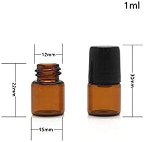 Quupy 12Pcs 1ml Essential Oils Roller Bottles Mini Empty Rollon Bottles with Stainless Steel Roller Balls and Black Cap Cosmetic Makeup Storage Vials For Fragrance Perfume Aromatherapy - Image 4