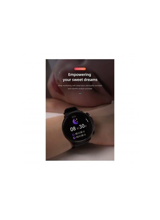 Mibro - Mibro A1 Heart Rate Sleep Monitoring Multi-Language A1 Bluetooth Smartwatch - Black - Image 1