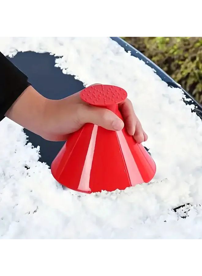 5 In 1 Manual Ice Scraper Snow Shovel Heavy Duty Windproof Car Tool Black - Image 4