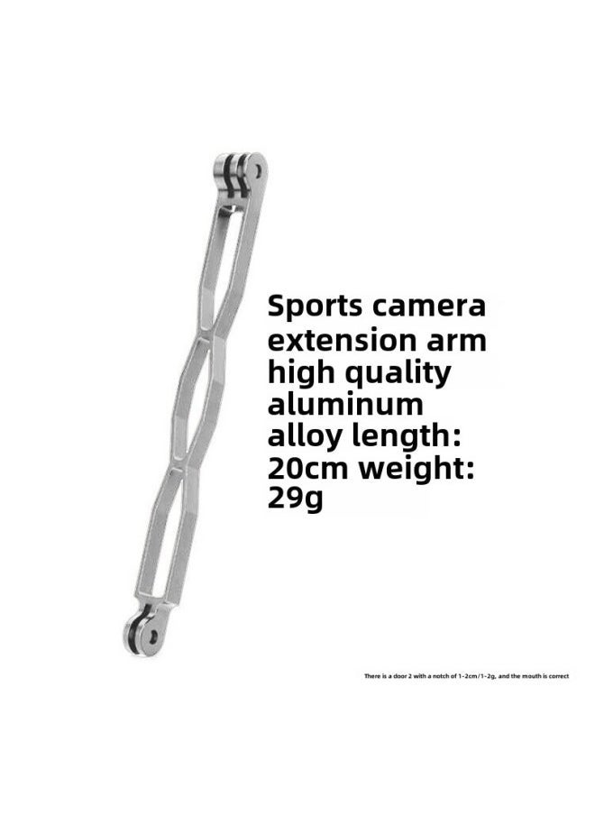 Sports Camera Riding Helmet Extension Arm Extension Rod Bracket For GoPro12/11insta360One X3-Color:Silver 20cm - Image 1