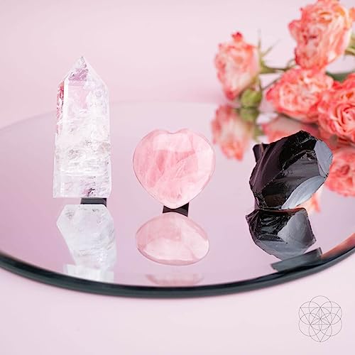 Conscious Items Spiritual Car Charm GPS Crystal Kit with Natural Rose Quartz, Black Obsidian & Clear Quartz, Protective Crystal Car Accessories Vent Clips for Driving Focus, Calm Energy & Road Safety - Image 3