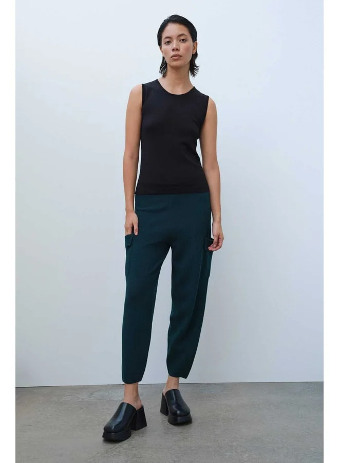 Mısırlı 1951 Black Knit Women's Tank Top.
