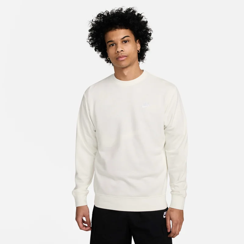 Nike Ivory Men's Sportswear Club French Terry Sweatshirt for Men | Best Price UAE