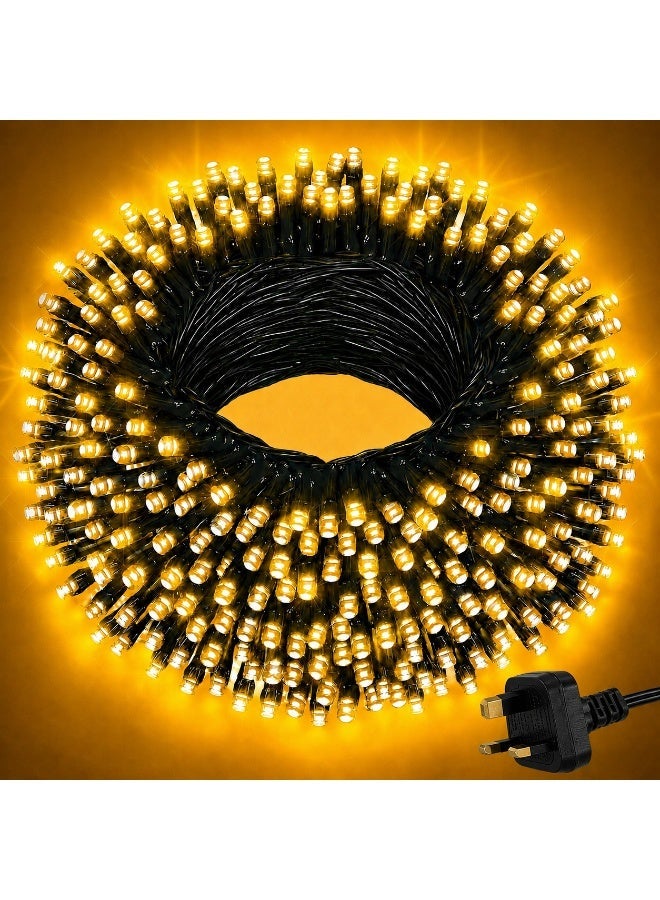 زستو سلسلة أضواء LED بيضاء دافئة بطول 25 مترًا و250 مصباحًا - أضواء خرافية داخلية/خارجية لأشجار عيد الميلاد والحفلات وحفلات الزفاف وتزيين المنزل - أضواء ديوالي متلألئة مقاومة للماء للحديقة والفناء والديكور الاحتفالي - Image 1