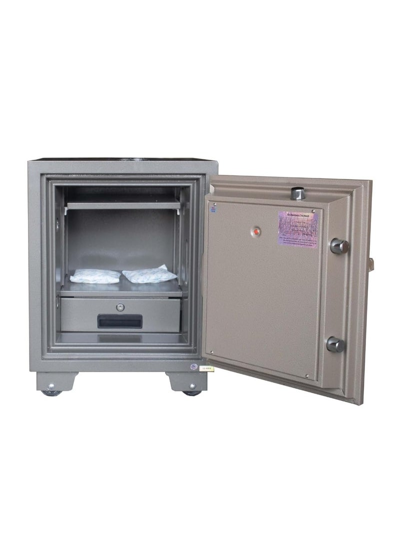 Protector Protecter Safe Fireproof Safe with Adjustable Shelf, Numeric Keypad, Double Locks with Lockable Inner Drawer, H60 x W46 x D46 cm, 100 kg - Made in Vietnam - PT60E4  - Image 3