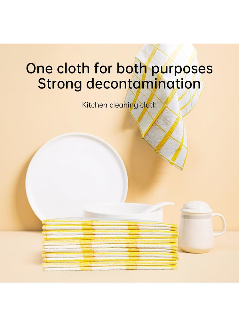 Zikra Fiber Cleaning Cloth, 30 Count Kitchen Dishcloth Fiber Towels, Mesh Dishwashing Cloth, Oil Dirt Cleaning Rag, Non-Stick and Highly Absorbent, Home Cleaning Supplies, Ideal for Removing Grease - Image 4