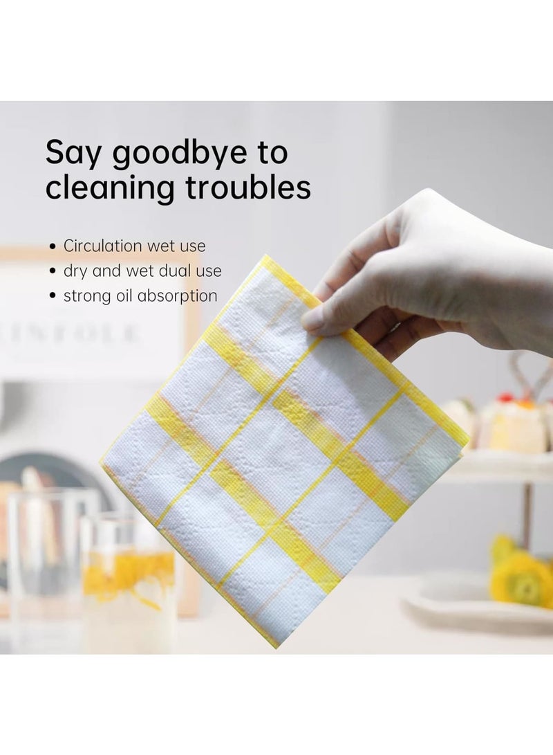 Zikra Fiber Cleaning Cloth, 30 Count Kitchen Dishcloth Fiber Towels, Mesh Dishwashing Cloth, Oil Dirt Cleaning Rag, Non-Stick and Highly Absorbent, Home Cleaning Supplies, Ideal for Removing Grease - Image 3