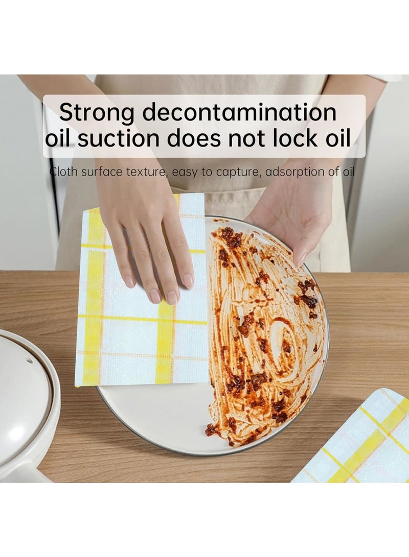 Zikra Fiber Cleaning Cloth, 30 Count Kitchen Dishcloth Fiber Towels, Mesh Dishwashing Cloth, Oil Dirt Cleaning Rag, Non-Stick and Highly Absorbent, Home Cleaning Supplies, Ideal for Removing Grease - Image 2