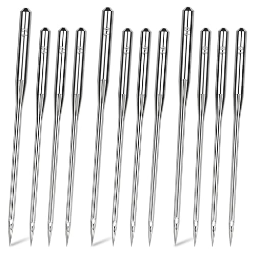 HLARTNET 50PCS Universal Sewing Machine Needles - Sizes 80/12 90/14 100/16 Sewing Machine Needle for Fabric Canvas Leather Embroidery Jeans - Image 1