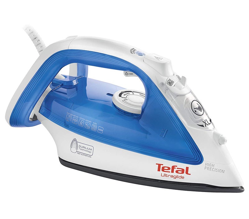 Tefal Steam Iron 2400W 2400 W FV4912M0 Blue/White - Image 1