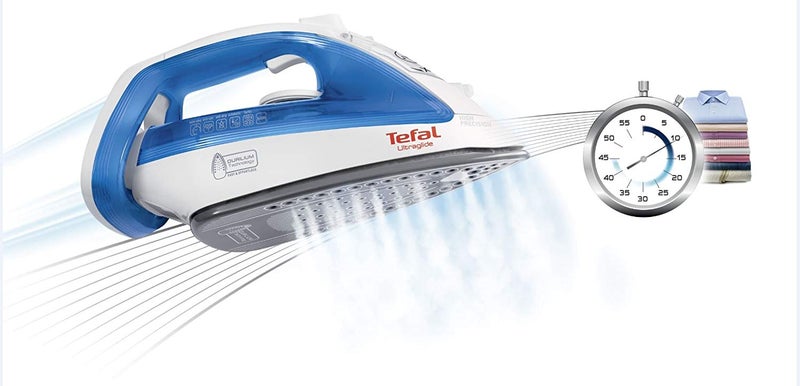 Tefal Steam Iron 2400W 2400 W FV4912M0 Blue/White - Image 2
