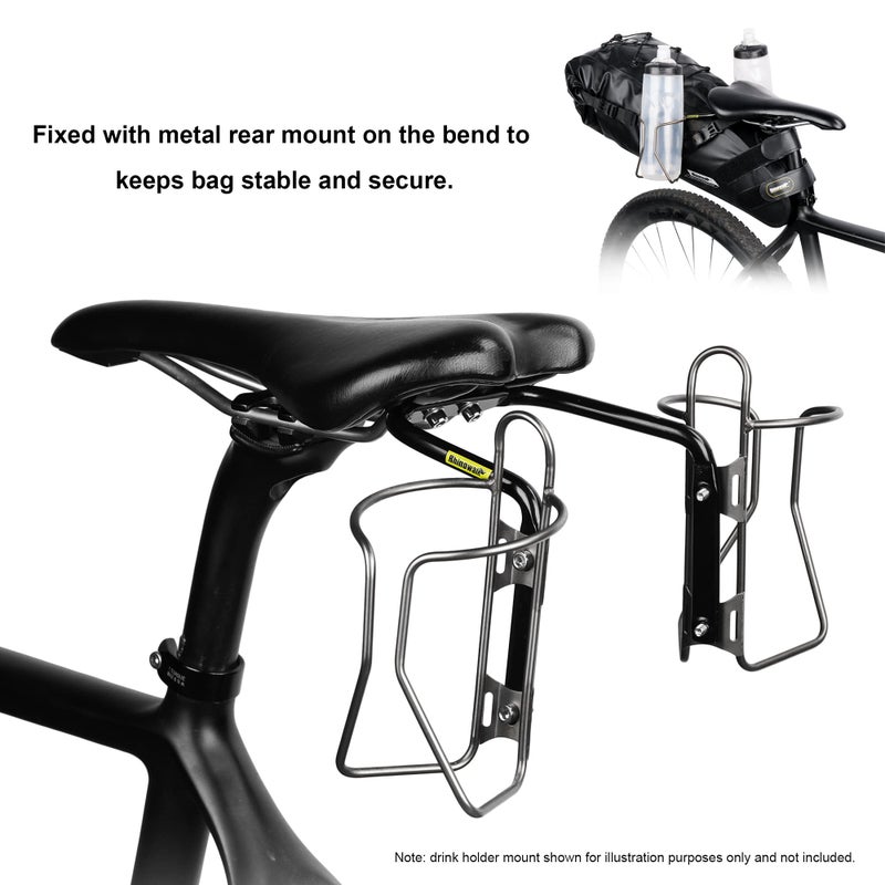 Rhinowalk Bike Seat Bag Stabilizer, Anti-Shake Design with Dual Water Bottle Cage Mounts, Fits Most Road & Mountain Bikes - Image 3