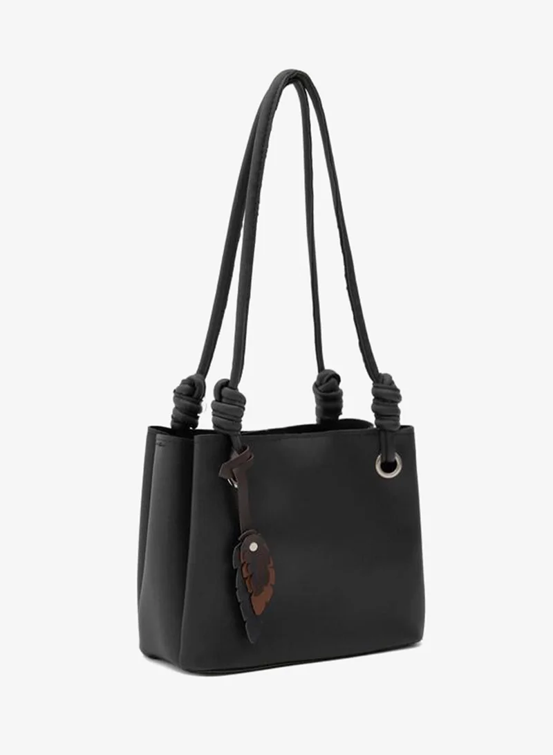 Shule Bags  Felice Charmlı Black Shoulder Bag. for Women | Best Price UAE