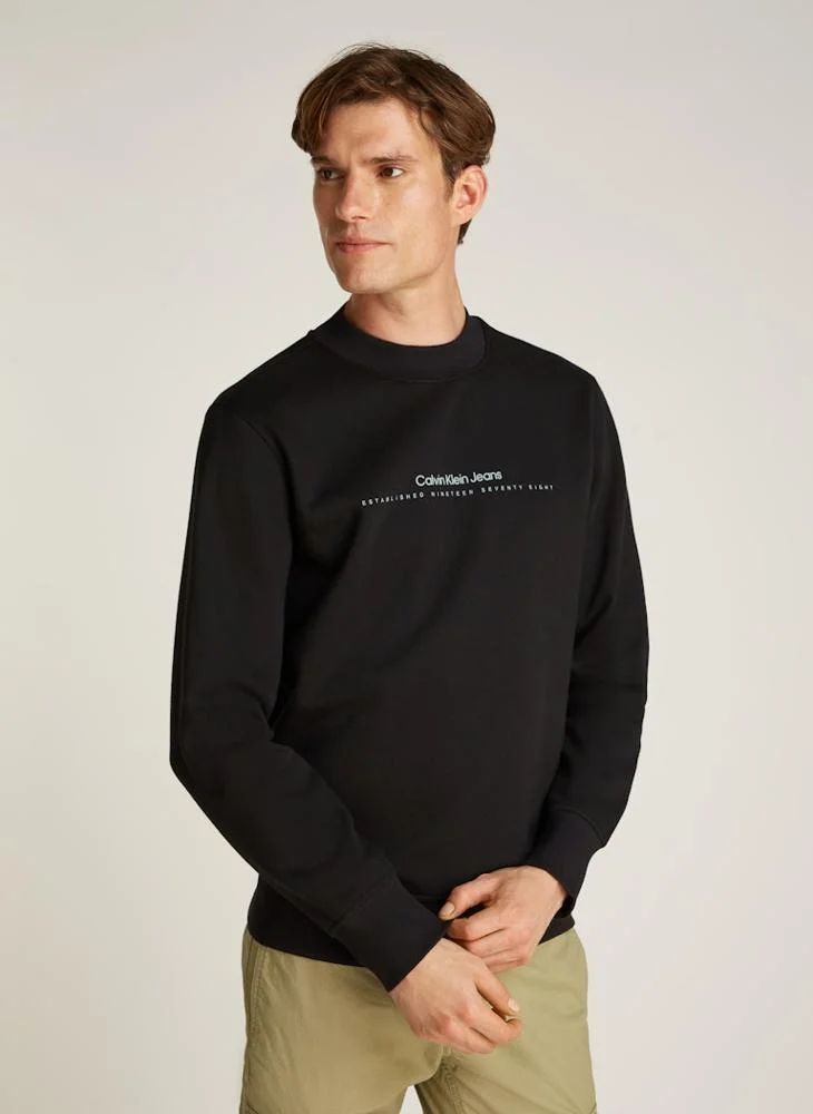 Calvin Klein Jeans Logo Print Crew Neck  Sweatshirt
