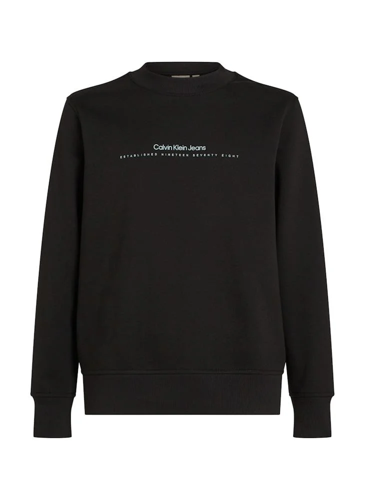 Calvin Klein Jeans Logo Print Crew Neck  Sweatshirt