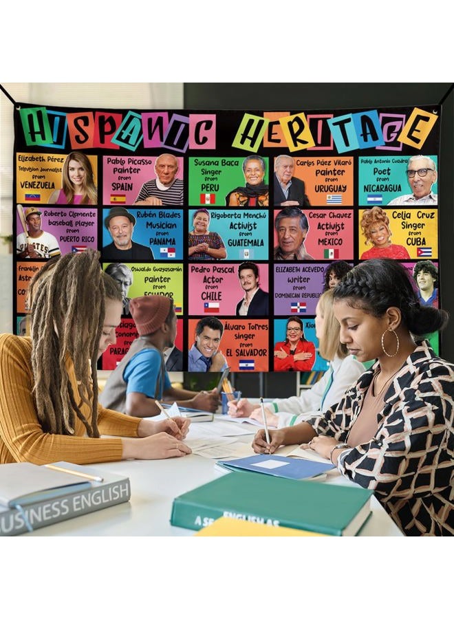 Yarcooly Hispanic Heritage Month Decorations Latin American Banner Spanish Classroom Decorations National Hispanic Heritage Month Decorations for Classroom Home - Image 3