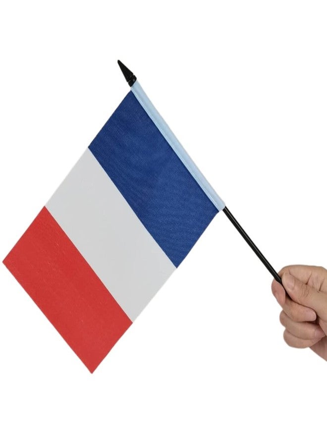 Zigvert USA American & France Desk Flag, American & French Table Flagx, Flags For Room, 8 x 5 Inches USA & France Deluxe Desk Flag Set - Image 3
