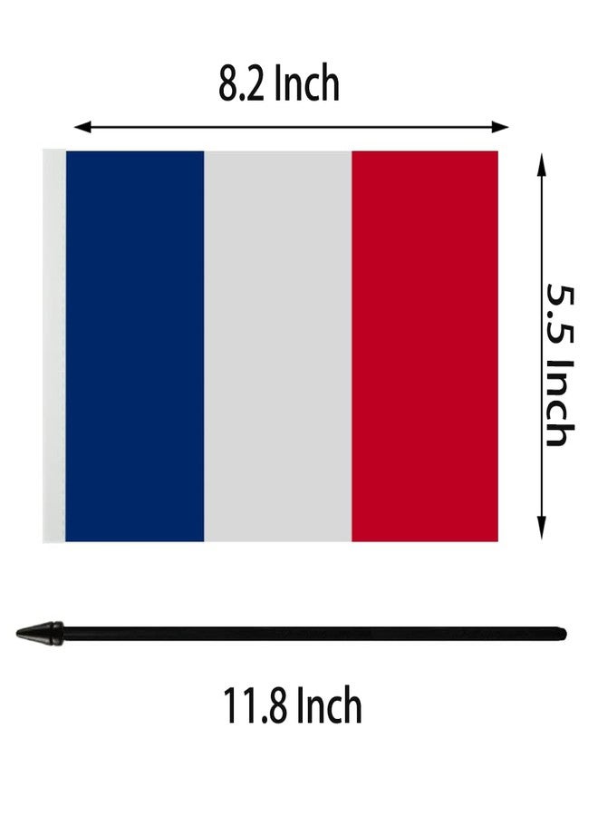 Zigvert USA American & France Desk Flag, American & French Table Flagx, Flags For Room, 8 x 5 Inches USA & France Deluxe Desk Flag Set - Image 5