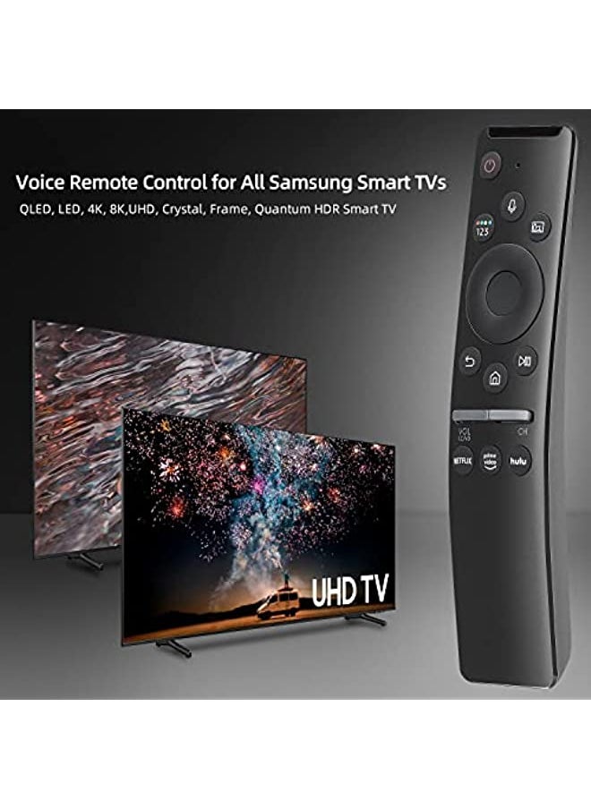 HuHa - Universal Voice Remote Control for Samsung Smart TV LED QLED 4K 8K UHD Crystal Frame HDR Curved Smart TVs, with Shortcut Buttons for Netflix, Prime Video, Hulu - Image 1