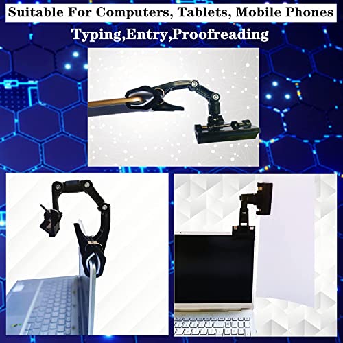 TreochtFUN Adjustable Document Holder for Typing, Rotatable Paper Copy Holder Clip,Handy Artist Supplies Clamp,Computer Typing Proofing Folder.(2 Packs) - Image 5