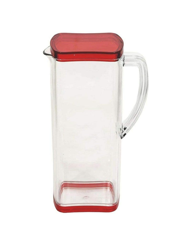 KD ZONE KD ZONE 2 Litre Plastic Water Jug Juice Milk Jug with Lid Transparent Multi Color Pack of 1 - Image 3