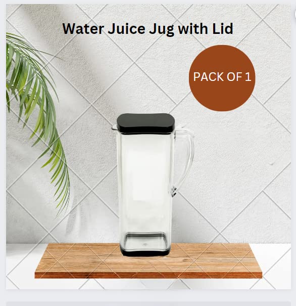 KD ZONE KD ZONE 2 Litre Plastic Water Jug Juice Milk Jug with Lid Transparent Multi Color Pack of 1 - Image 5