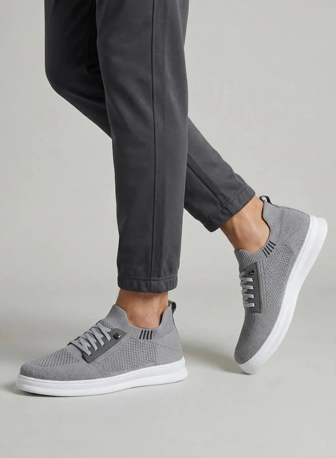 Styli Lightweight Breathable Knit Lace-Up Sneakers