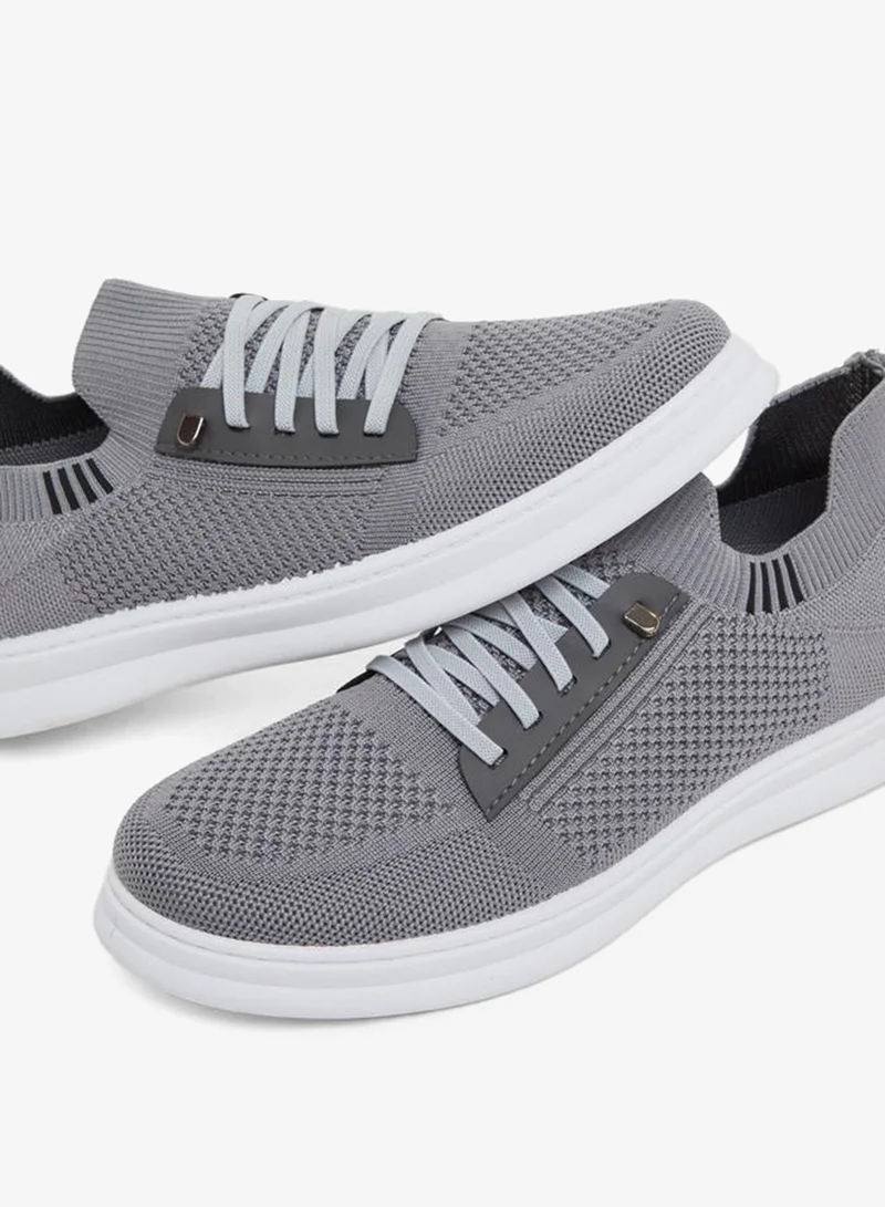 Styli Lightweight Breathable Knit Lace-Up Sneakers