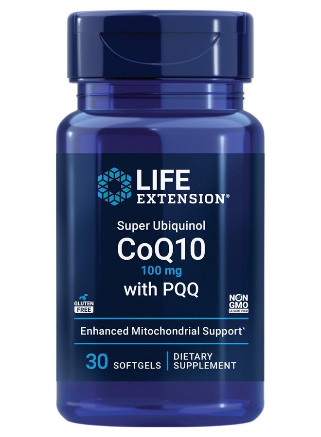 لايف إكستنشن Life Extension Super Ubiquinol CoQ10 مع PQQ، CoQ10، PQQ، شيلاجيت، صحة القلب، دعم الطاقة الخلوية، امتصاص أفضل 8 مرات، خالٍ من الجلوتين، 100 مجم، 30 كبسولة هلامية - Image 1