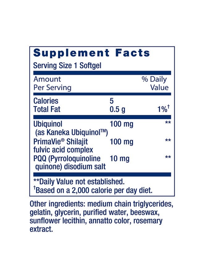 لايف إكستنشن Life Extension Super Ubiquinol CoQ10 مع PQQ، CoQ10، PQQ، شيلاجيت، صحة القلب، دعم الطاقة الخلوية، امتصاص أفضل 8 مرات، خالٍ من الجلوتين، 100 مجم، 30 كبسولة هلامية - Image 2