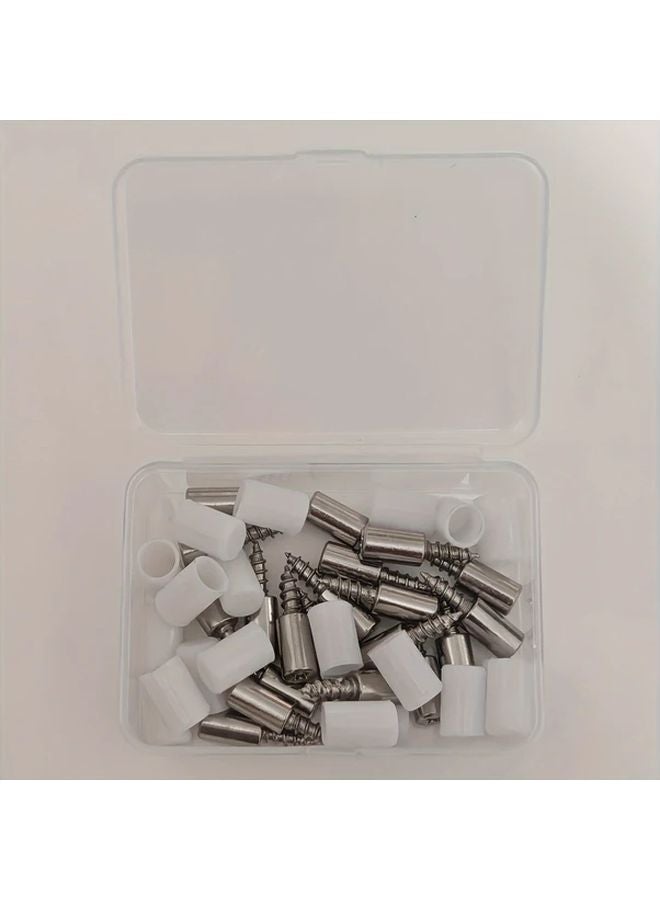 40 Pcs Metal Shelf Brackets With Non Slip Sleeves And Self Tapping Screws For Cabinet Partitions - Image 5