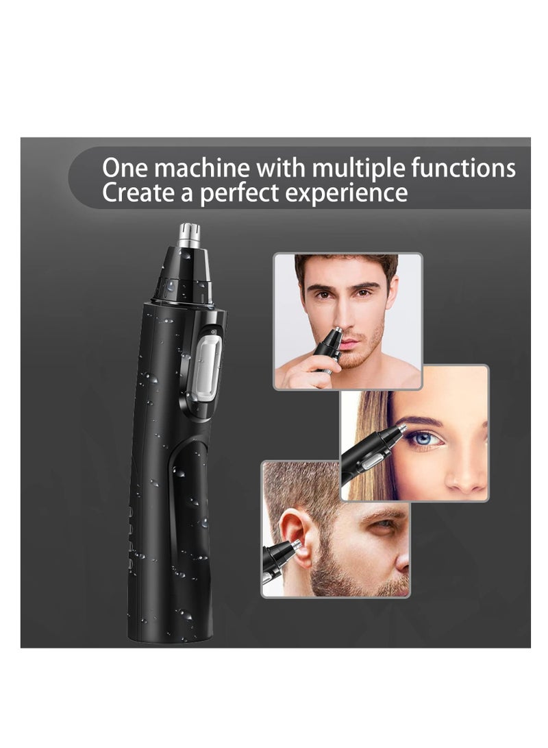 SYOSI Electric Ear and Nose Hair Trimmer Clipper, Professional Painless Eyebrow  Facial Hair Trimmer for Men/Women, Battery Operated Trimmer with Waterproof, Dual Edge Blades for Easy Cleansing - Image 4