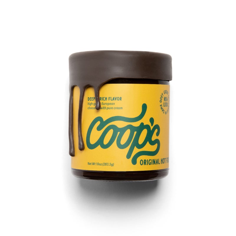Coop's Original Hot Fudge: Gourmet, All Natural, Handcrafted, Gluten Free, Non-GMO, Chocolate Ice Cream Toppings, Sundae, Desserts, 10 Ounce - Image 1