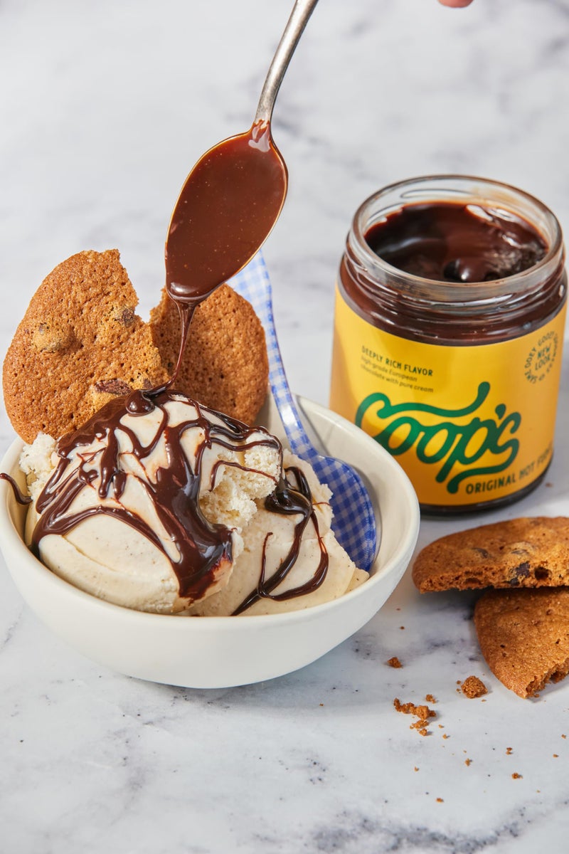Coop's Original Hot Fudge: Gourmet, All Natural, Handcrafted, Gluten Free, Non-GMO, Chocolate Ice Cream Toppings, Sundae, Desserts, 10 Ounce - Image 2