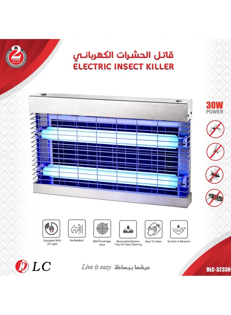 ال سي قاتل حشرات كهربائي، مصيدة ذباب 30 واط، مصيدة ذباب تعمل بالقابس، مصائد ذباب الفاكهة لمنزل داخلي أكثر أمانًا - قاتل حشرات داخلي يعمل بالقابس - بعوض، ذباب الفاكهة، مصيدة بعوض، مصيدة براغيث، حشرات - بدون رائحة DLC-32330 - Image 1