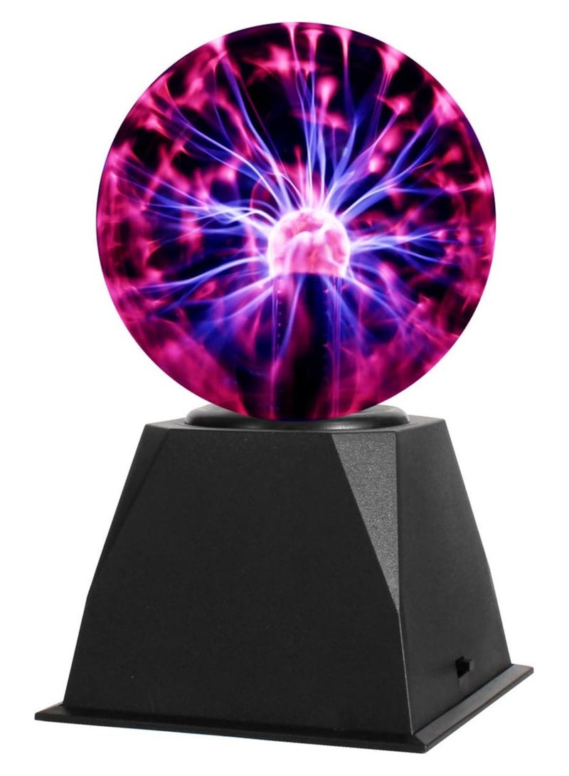 ELTRAZONE 5 Inch Plug-in Magic Plasma Ball Lamp - Touch & Sound Sensitive Interactive Plasma Lamp Nebula Sphere Globe, Science Educational Gift for Decorations/Parties/Bedroom - Image 1