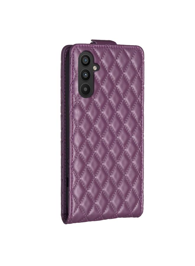 Case For Samsung Galaxy A35 Diamond Lattice Vertical Flip Leather Phone Case - Image 3