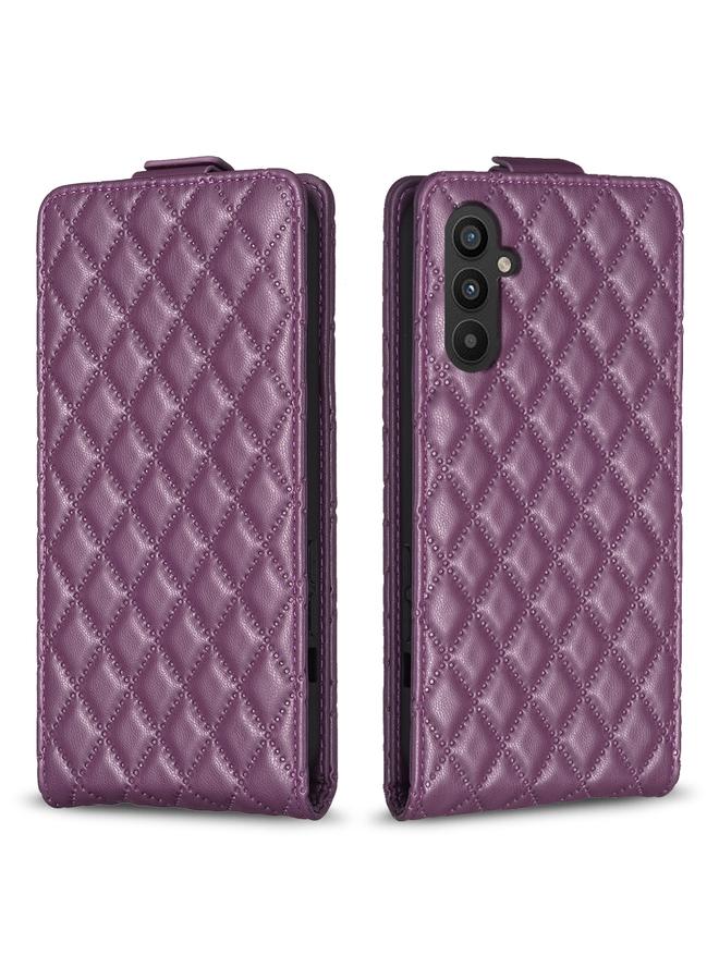 Case For Samsung Galaxy A35 Diamond Lattice Vertical Flip Leather Phone Case - Image 1